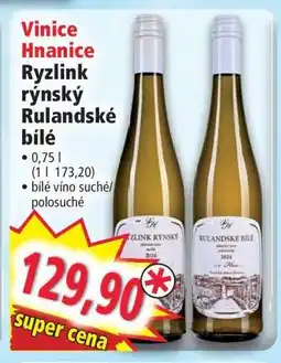 Norma Vinice Hnanice Ryzlink rýnský Rulandské bílé nabídka