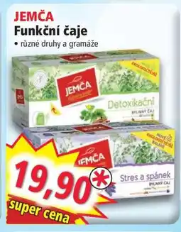 Norma JEMČA Funkční čaje nabídka