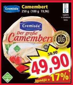 Norma Cremisée Camembert nabídka