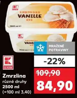 Kaufland ZMRZLINA různé druhy nabídka