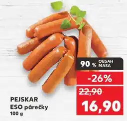 Kaufland PEJSKAR ESO párečky 100 g nabídka