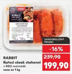 Kaufland RABBIT Kuřecí steak stehenni v BBQ marinádě nabídka