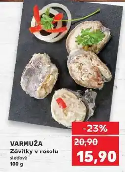 Kaufland VARMUŽA Závitky v rosolu sledové nabídka