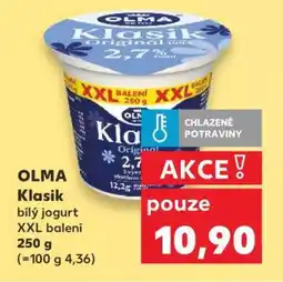 Kaufland OLMA Klasik bílý jogurt XXL balení nabídka