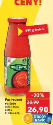 Kaufland PASÍROVANÁ RAJČATA nabídka