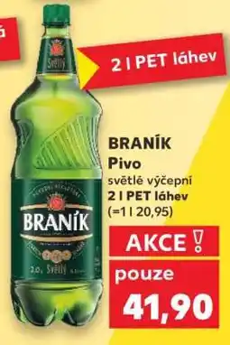 Kaufland BRANIK pivo světlé výčepní nabídka