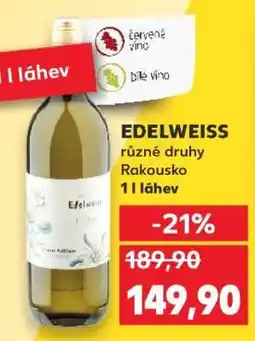 Kaufland EDELWEISS různé druhy nabídka