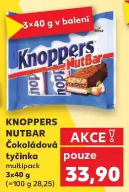 Kaufland KNOPPERS NUTBAR Čokoládová tyčinka multipack nabídka