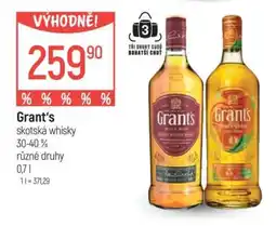 Globus Grant’s Skotská whisky nabídka