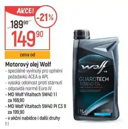 Globus Motorový olej Wolf nabídka