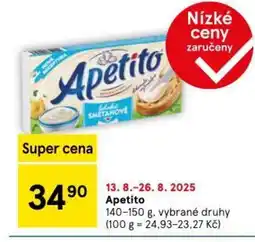 Tesco Apetito nabídka