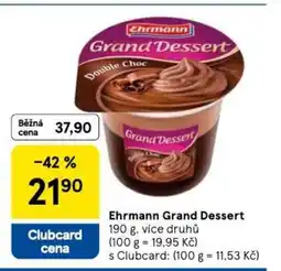 Tesco Ehrmann Grand Dessert nabídka
