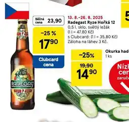Tesco Pivo radegast ryze hořká 12 nabídka