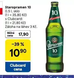 Tesco Pivo staropramen 10 nabídka