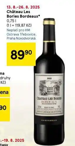 Tesco Chateau los bories bordeaux nabídka