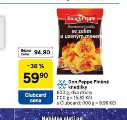 Tesco Don peppe plněné knedlíky nabídka
