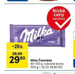 Tesco Milka čokoláda nabídka