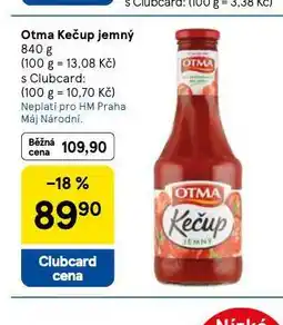 Tesco Otma kečup jemný nabídka