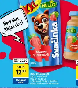 Tesco Hello svačinka xxl nabídka