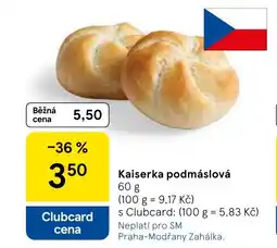 Tesco Kaiserka podmáslová nabídka