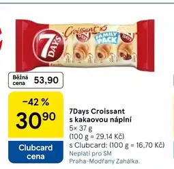Tesco 7Days Croissant s kakaovou náplní nabídka