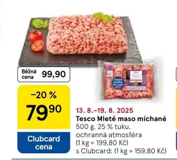 Tesco Tesco Mleté maso míchané nabídka