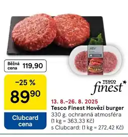 Tesco Tesco Finest Hovězí burger nabídka