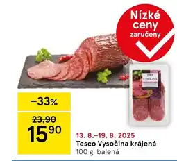 Tesco Tesco Vysočina krájená nabídka