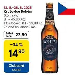 Tesco Krušovice Bohém nabídka