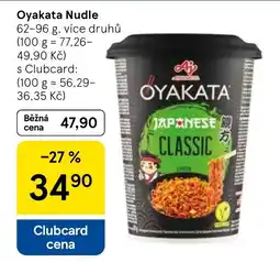 Tesco Oyakata Nudle nabídka