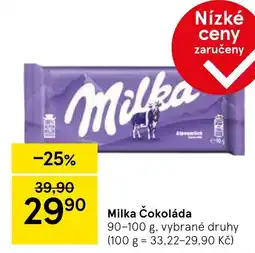 Tesco Milka Čokoláda nabídka