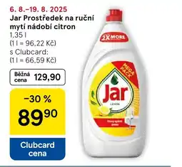 Tesco Jar Prostředek na ruční mytí nádobí citron nabídka