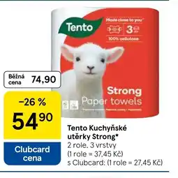Tesco Tento Kuchyňské utěrky Strong nabídka