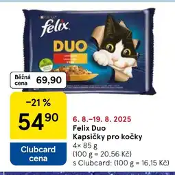 Tesco Felix Duo Kapsičky pro kočky nabídka