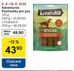 Tesco Adventuros Pochoutky pro psy nabídka