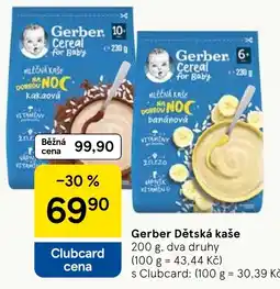 Tesco GERBER Dětská kaše nabídka