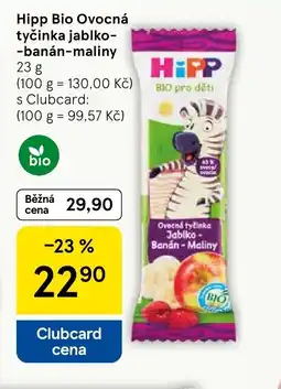Tesco HIPP Bio Ovocná tyčinka jablko- banán-maliny nabídka
