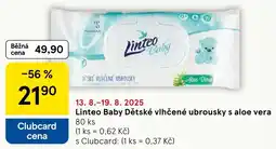 Tesco Linteo Baby Dětské vlhčené ubrousky s aloe vera nabídka