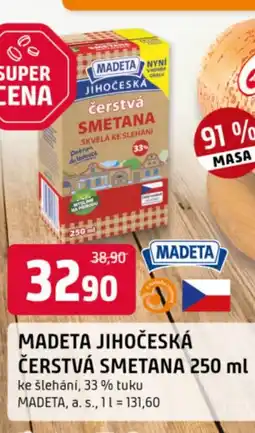Trefa MADETA Jihočeská čerstvá smetana nabídka