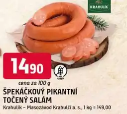 Trefa Špekáčkový pikantní točený salám nabídka