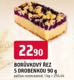 Trefa Borůvkový řez s drobenkou nabídka