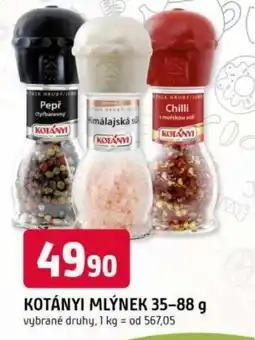 Trefa Kotányi mlýnek nabídka