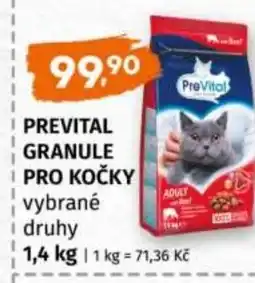 Trefa Prevital granule pro kočky nabídka
