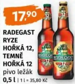 Trefa Radegast ryze hořká 12, temně hořká 12 nabídka