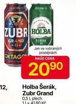 Hruška Holba Šerák 11° pivo (plechovka) 500ml nabídka