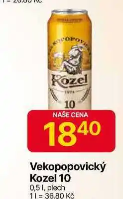 Hruška Vekopopovický Kozel 10° 0,5 l, plech nabídka