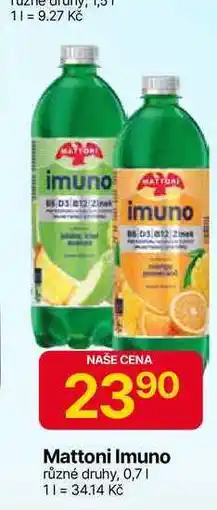 Hruška Mattoni Imuno různé druhy, 0,7l nabídka