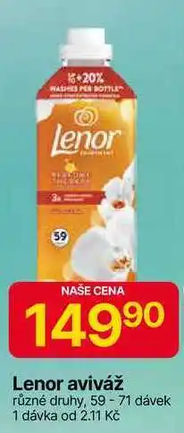 Hruška Lenor aviváž různé druhy, 59 - 71 dávek nabídka