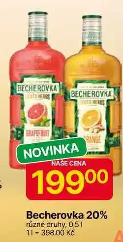 Hruška Becherovka 20% různé druhy, 0,5l nabídka