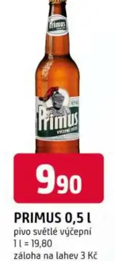 Trefa PRIMUS pivo světlé výčepní nabídka